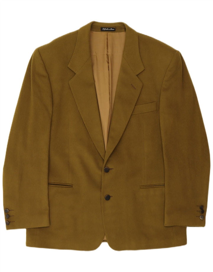 CANNARILE Mens 2 Button Blazer Jacket IT 52 XL Green Wool