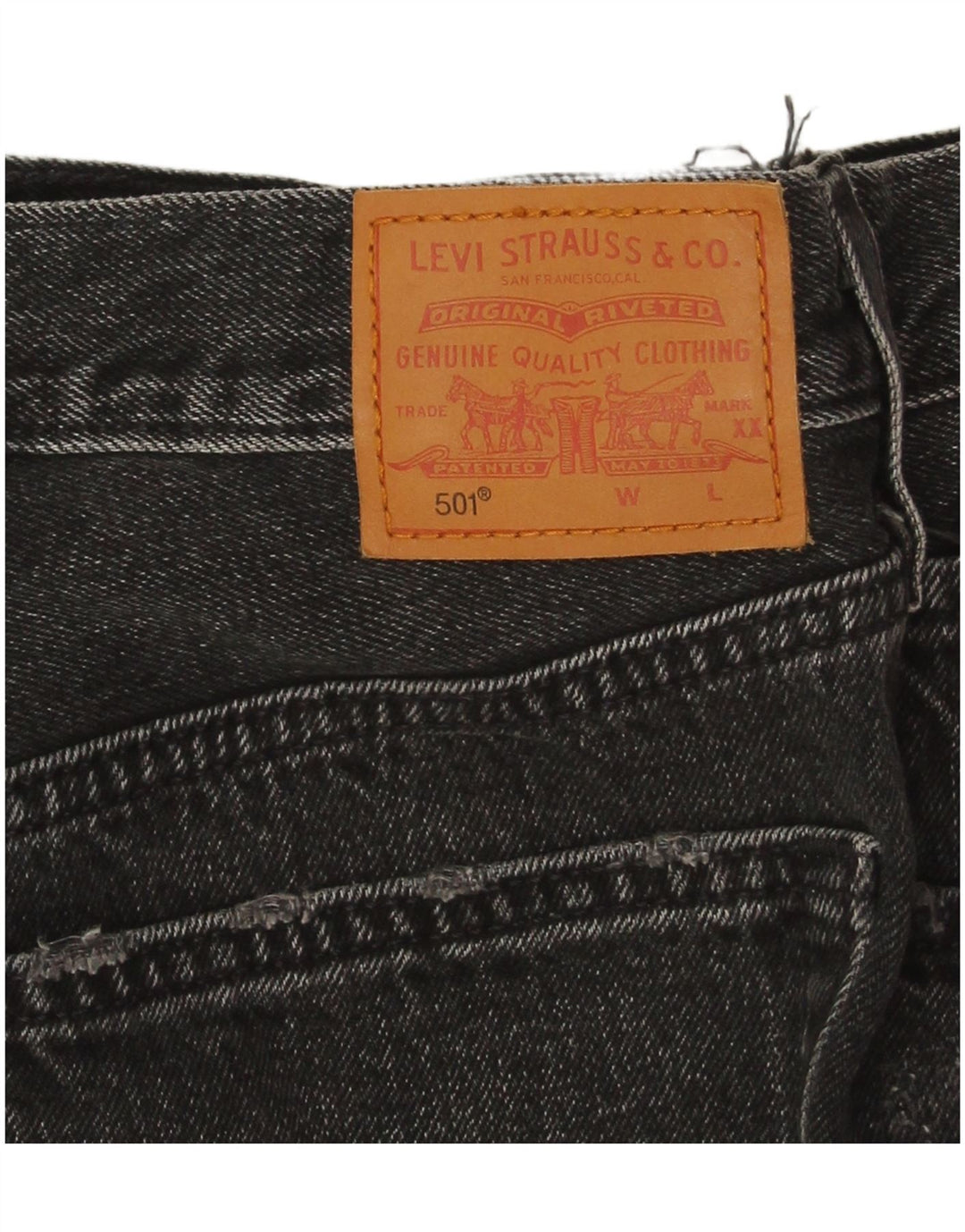 Levi's Damen 501 Jeansshorts W28 Mittelschwarz