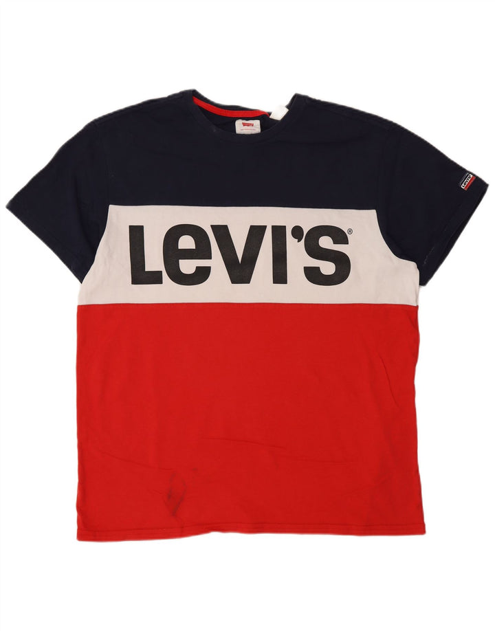 Levi's Herren-T-Shirt mit Grafik, mittelgroß, mehrfarbig, Farbblock