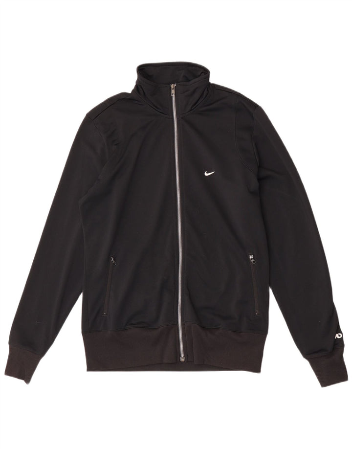 Nike Damen-Trainingsanzug-Top-Jacke UK 18 XL Schwarz Polyester