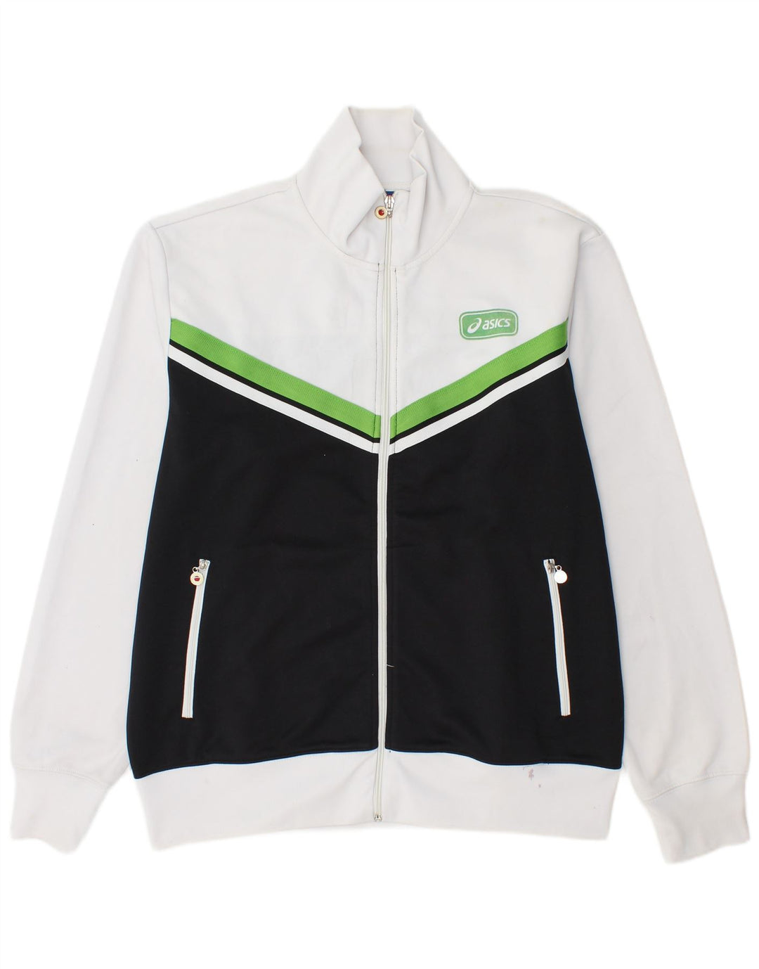 Asics Herren-Trainingsanzug-Oberteil, Jacke, XL, Schwarz, Colourblock-Polyester