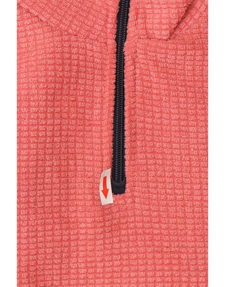 Weird Fish Damen-Fleecepullover mit Reißverschluss am Hals, UK 16, Größe L, rosa, Polyester