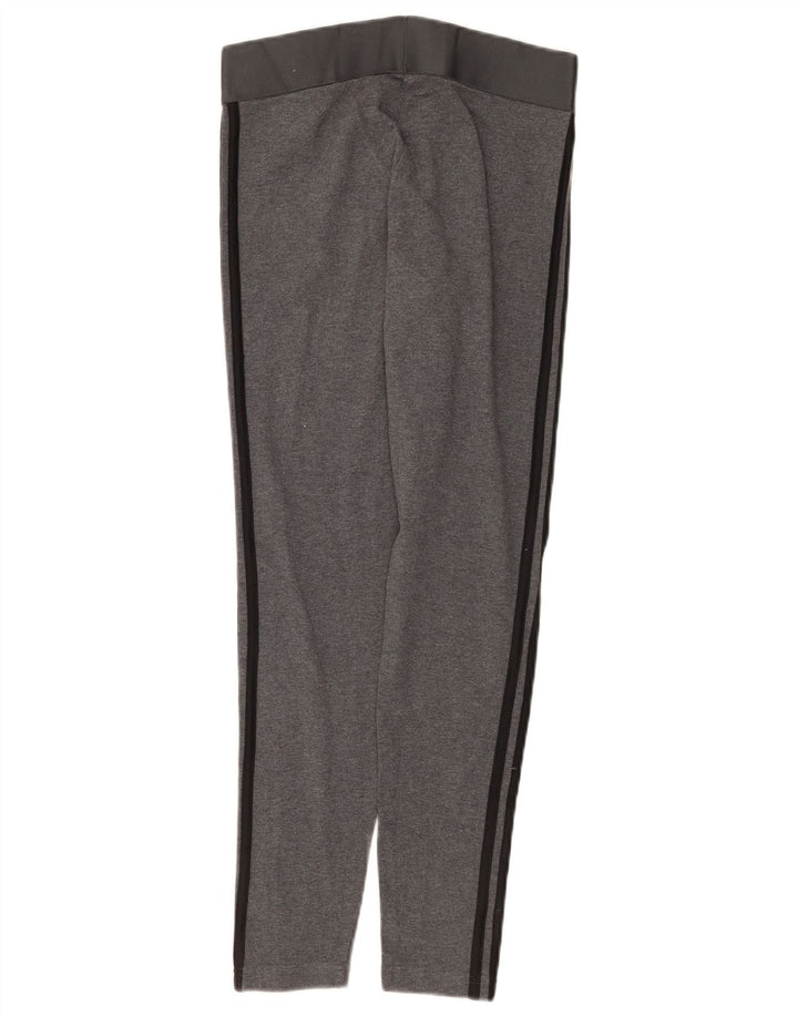 Adidas Damen Leggings UK 12/14 mittelgraue Baumwolle