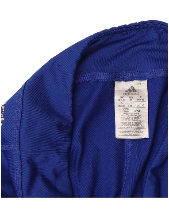 Adidas Damen Climalite Capri Leggings UK 12/14 Mittelblaues Polyester