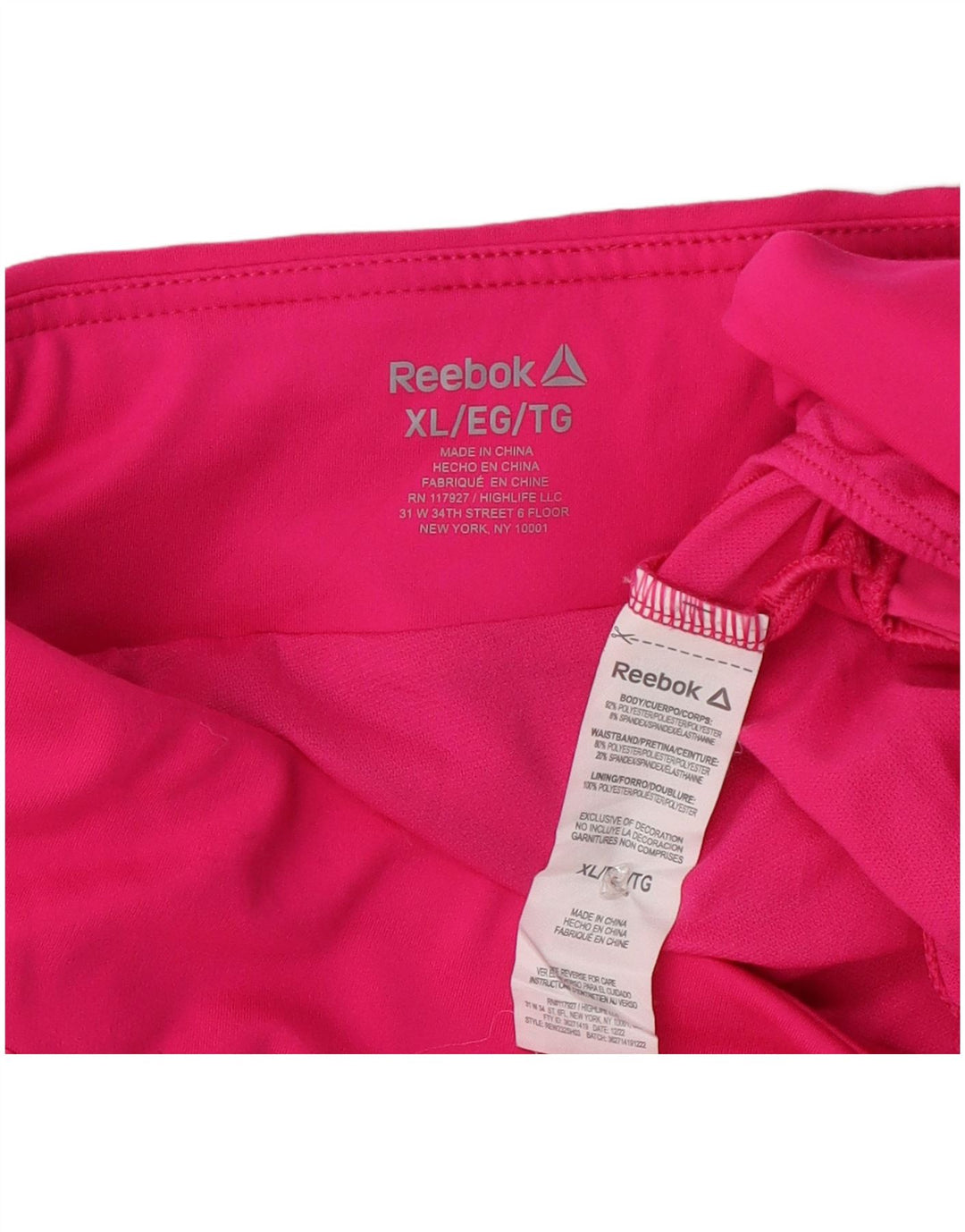 Reebok Damen Sportshorts UK 18 XL Rosa Polyester