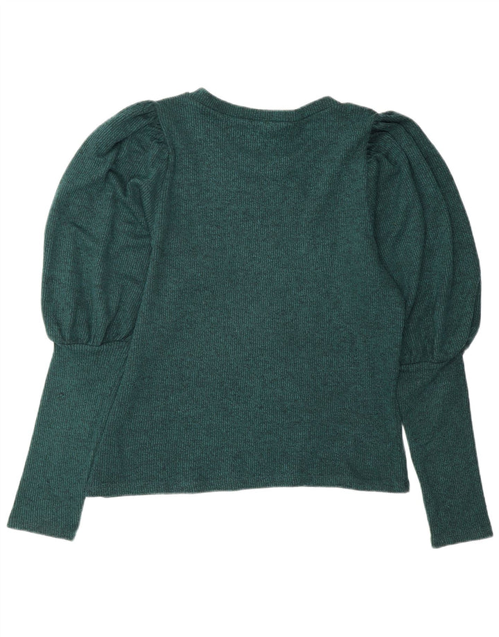 Zara Damen Top Langarm UK 16 Large Grün