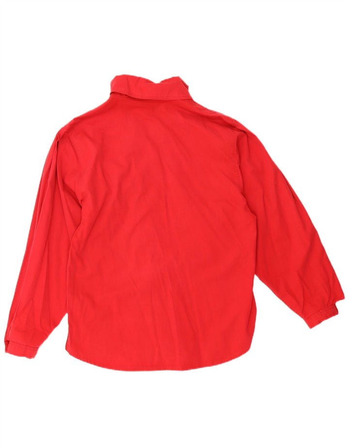 Louis London Damen Overshirt-Hemd UK 14 Mittelrote Baumwolle