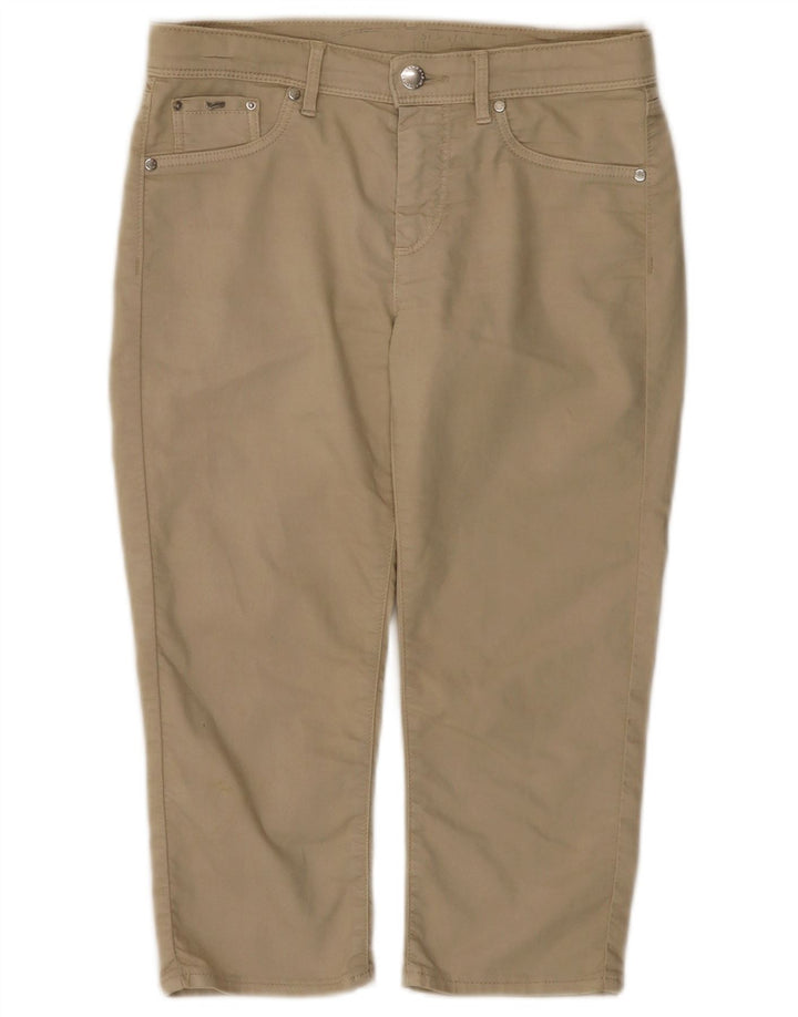 Gas Damen Caprihose W27 L18 Beige Baumwolle