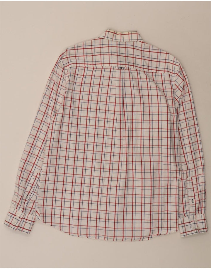 CREW CLOTHING Herren-Hemd mit klassischer Passform, groß, weiß kariert, Baumwolle
