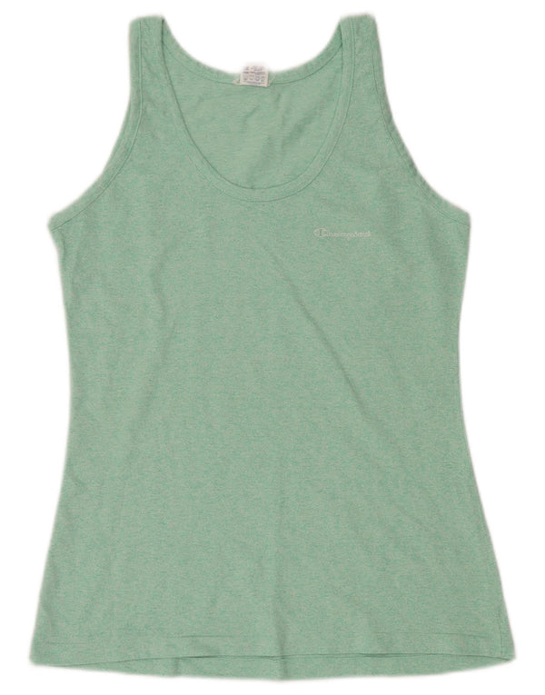 CHAMPION Damen-Trägershirt UK 14 Large Grün meliertes Acryl