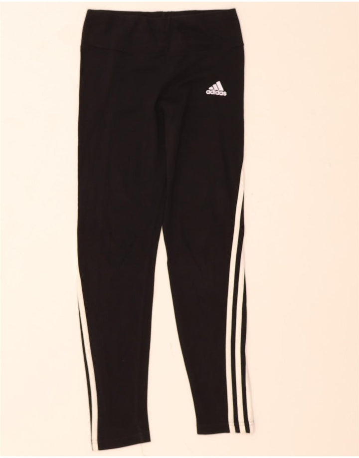 ADIDAS Boys Leggings 13-14 Years  Black Vintage Adidas and Second-Hand Adidas from Messina Hembry 