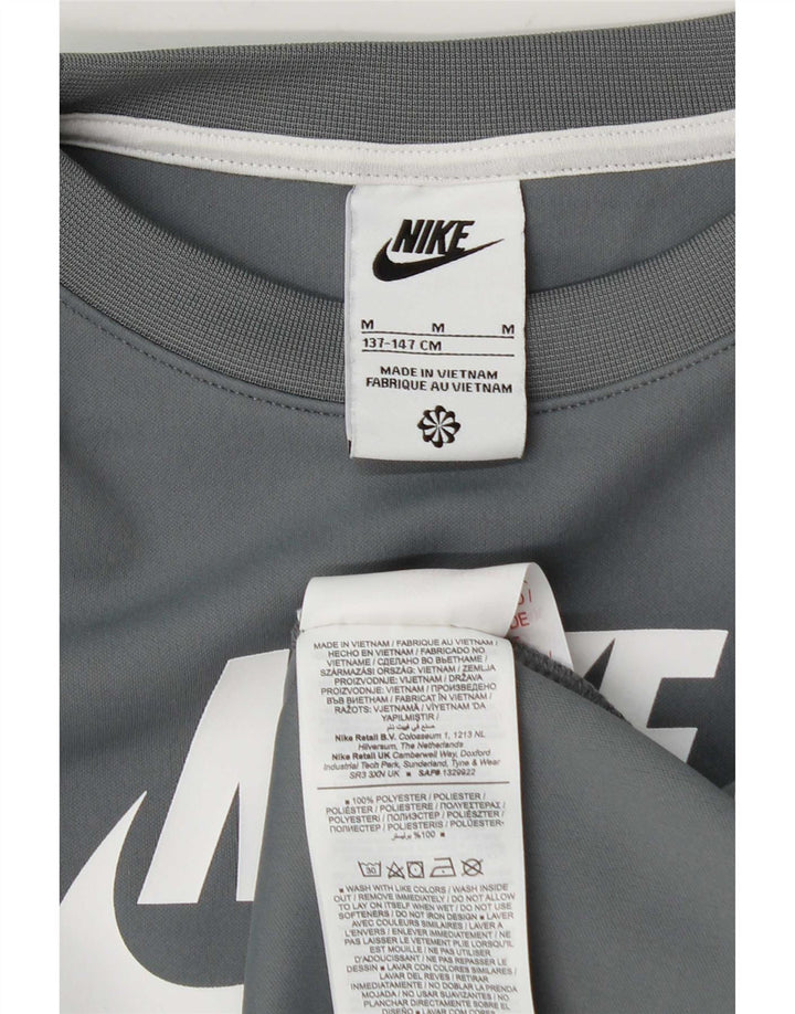 Nike Langarm-Oberteil mit Grafik für Jungen, 10–11 Jahre, Mittelgrau, Farbblock