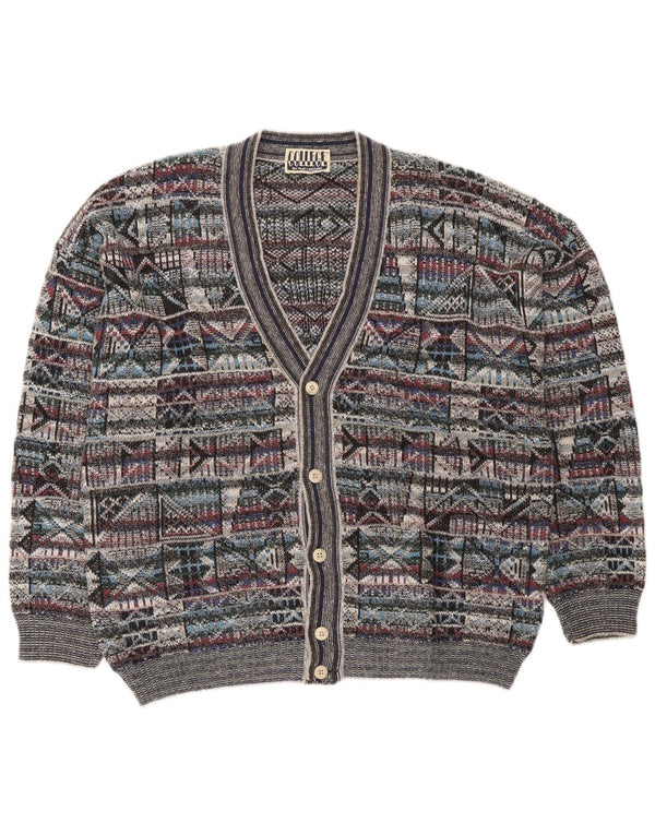 College By Marcazzani Herren-Cardigan-Pullover IT 54 XL Mehrfarbig Retro