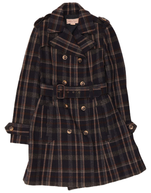 Marlboro Classics Damen Trenchcoat IT 44 Medium Black Check