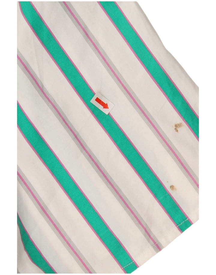 Benetton Damenhemd UK 18 XL Weiß gestreift