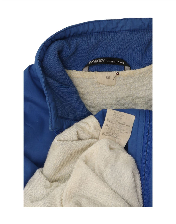 K-Way Herren Bomberjacke IT 50 Große blaue Baumwolle