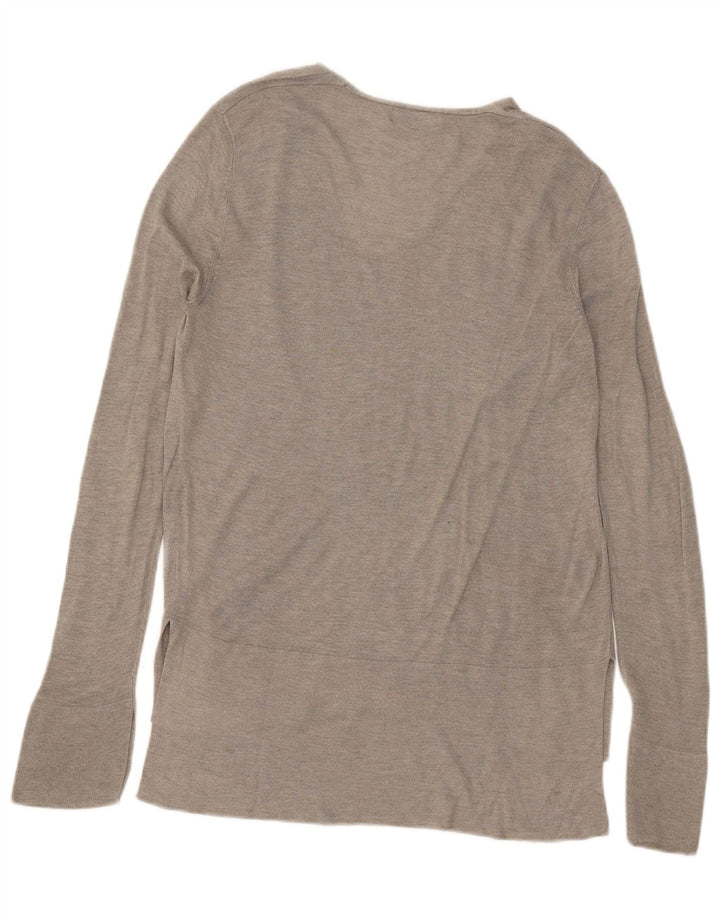ZARA Damen-Pullover mit V-Ausschnitt, Gr. 10, Größe S, Grau