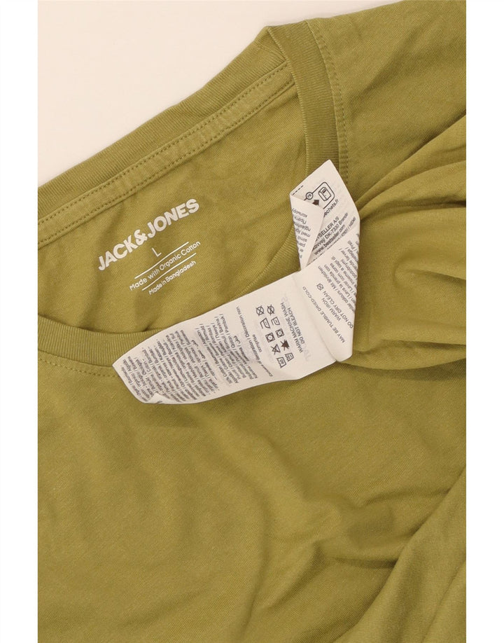 Jack & Jones Herren T-Shirt Top Large Khaki Baumwolle