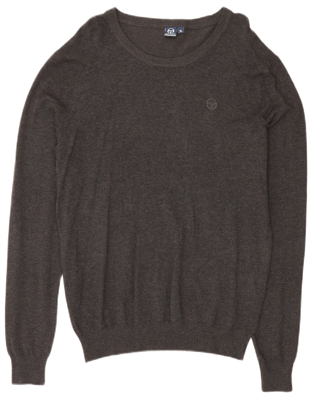 Sergio Tacchini Herren-Pullover mit Rundhalsausschnitt, XL, graue Viskose