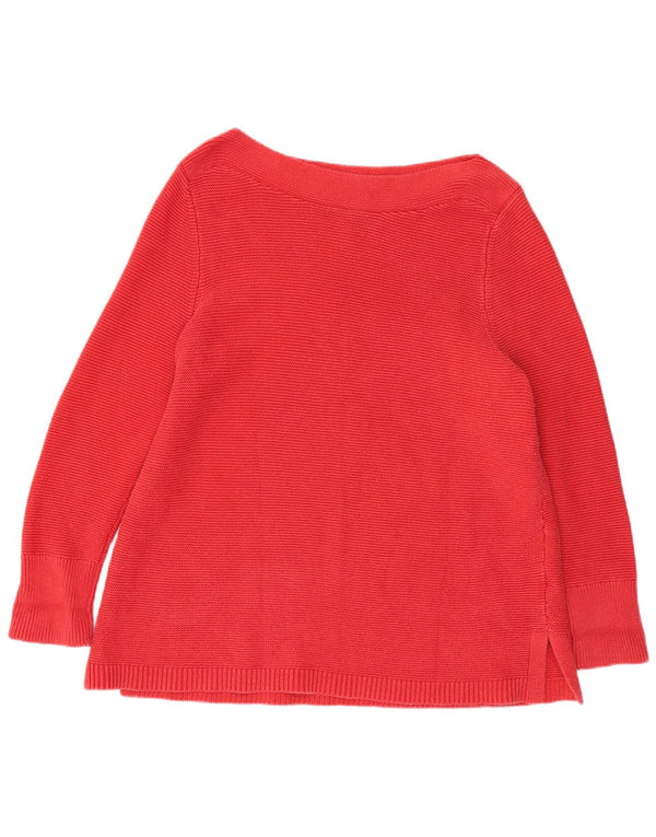 WHITE STUFF Damen-Pullover mit U-Boot-Ausschnitt, UK 22 3XL, rote Baumwolle