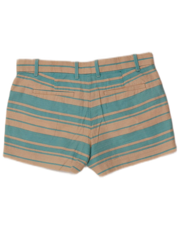 Gap Damen Chinoshorts UK 4 XS W28 Beige gestreifte Baumwolle