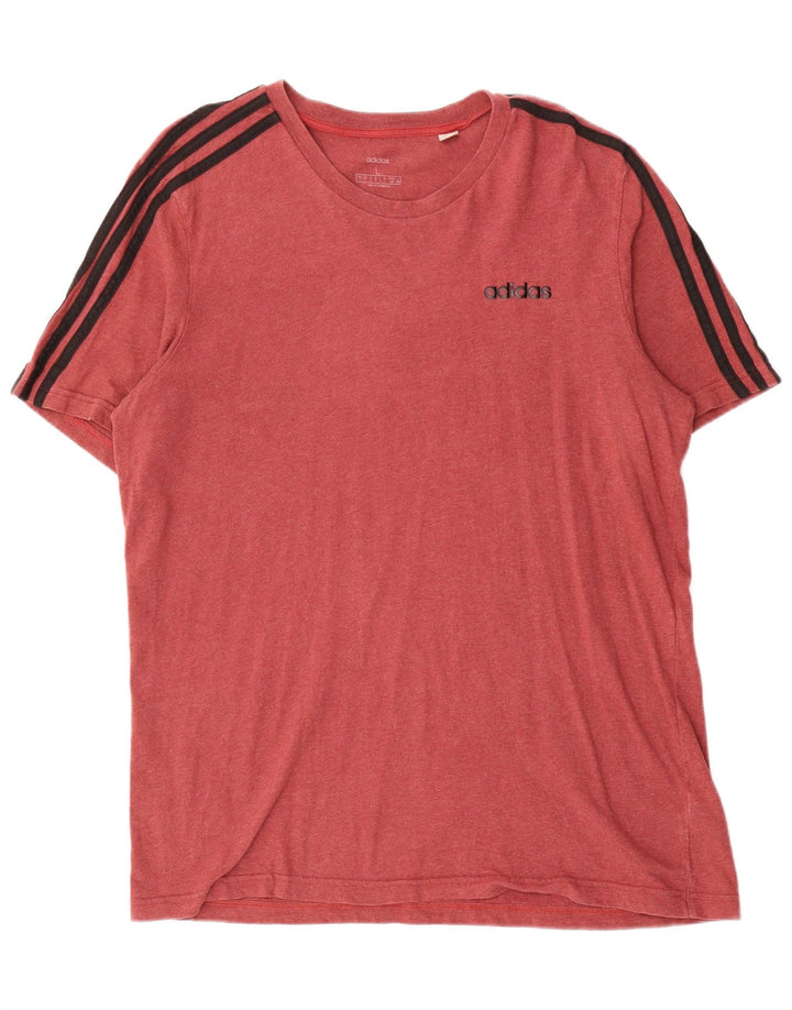 Adidas Herren T-Shirt Top Große rote Baumwolle