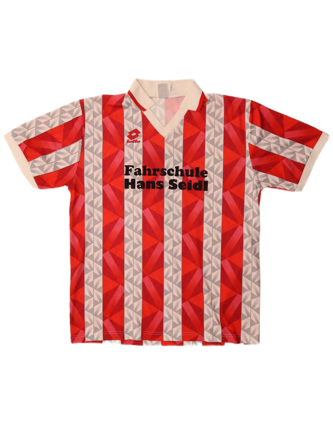 Lotto Herren-Poloshirt mit Grafik, 2XL, rot gestreift, Polyester