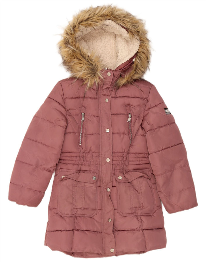Dkny Wattierter Mantel mit Kapuze für Mädchen, 10–11 Jahre, Mittelrosa, Polyester