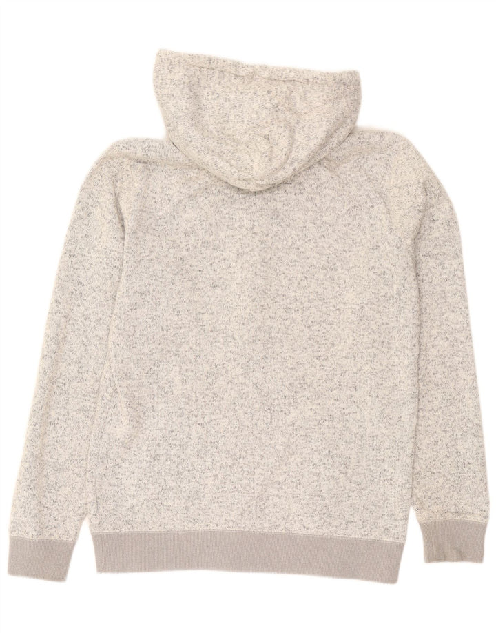Quiksilver Herren-Kapuzenpullover mit Reißverschluss, groß, grau geflecktes Polyester