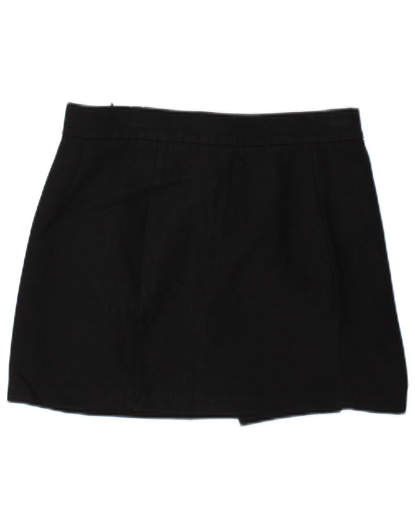 Zara Damen Minirock Small W27 Schwarz Polyester