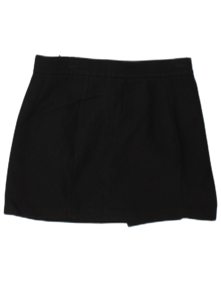 Zara Damen Minirock Small W27 Schwarz Polyester