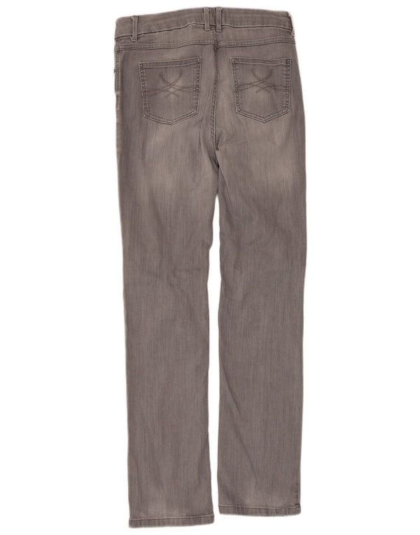 Marks & Spencer Damen Straight Jeans UK 14 Large W32 L31 Graue Baumwolle