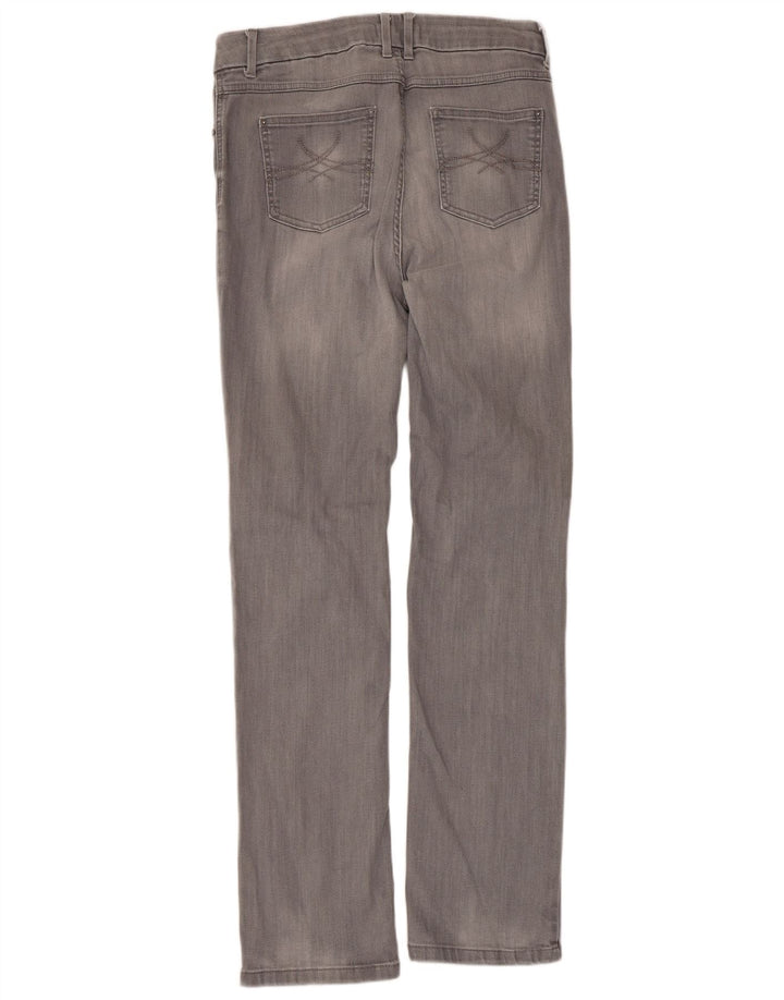 Marks & Spencer Damen Straight Jeans UK 14 Large W32 L31 Graue Baumwolle