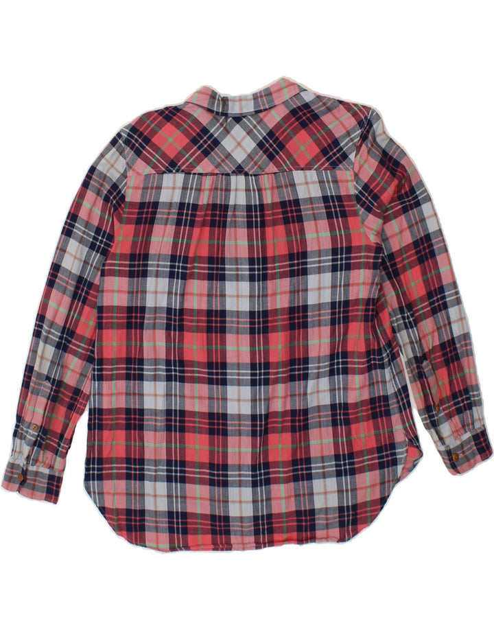 J. CREW Womens Pullover Shirt UK 6 XS Red Check Cotton Vintage J. Crew and Second-Hand J. Crew from Messina Hembry 