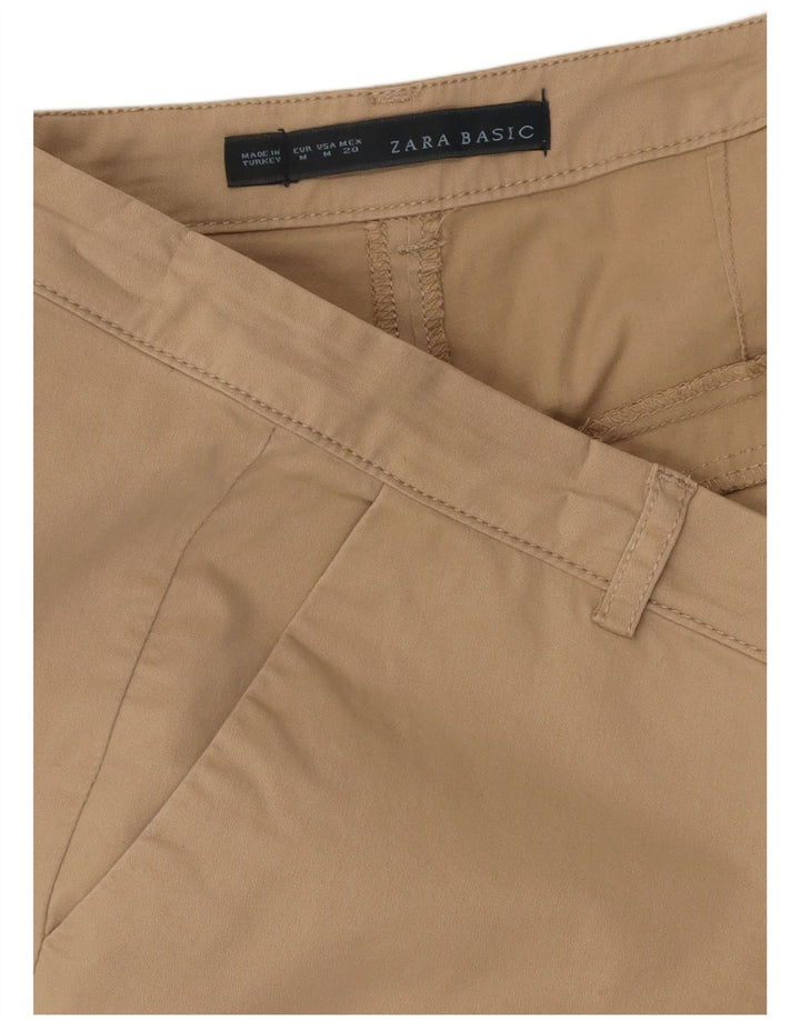 ZARA Womens Chino Shorts Medium W28 Beige Cotton