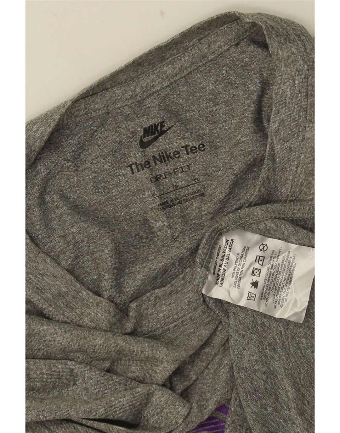 Nike Herren Dri Fit Graphic T-Shirt Top XL Grau Polyester