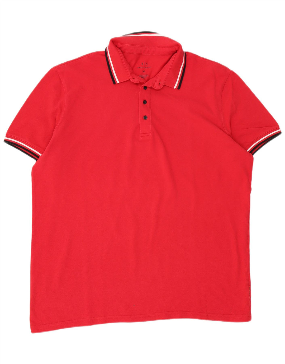 Armani Exchange Herren-Poloshirt XL aus roter Baumwolle