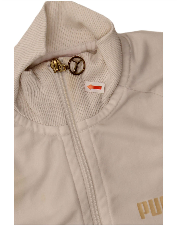 Puma Mädchen-Trainingsanzug-Top-Jacke, 13–14 Jahre, Weiß