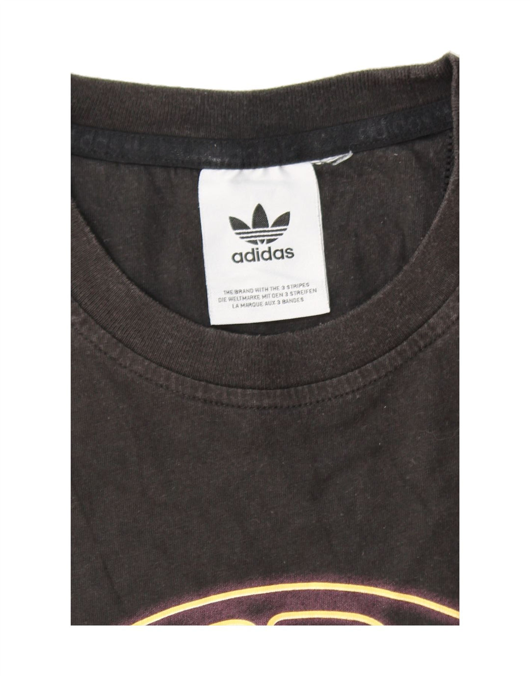 ADIDAS Mens Graphic T-Shirt Top Small Black Vintage Adidas and Second-Hand Adidas from Messina Hembry 