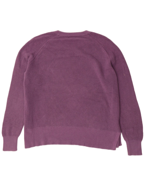 EDDIE BAUER Damen Übergroßer Pullover mit Rundhalsausschnitt UK 18 XL Lila