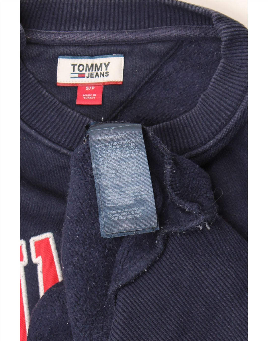 Tommy Hilfiger Damen-Sweatshirt in Übergröße, Gr. 10, Größe S, Marineblau