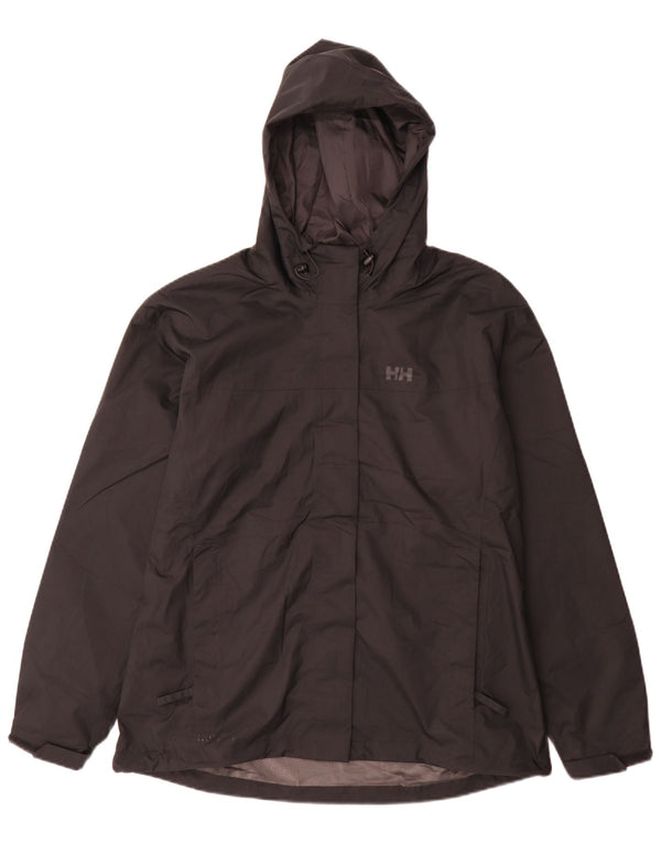 Helly Hansen Damen Regenjacke mit Kapuze UK 18 XL Schwarz Polyester