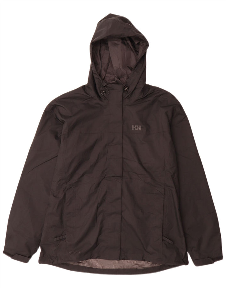 Helly Hansen Damen Regenjacke mit Kapuze UK 18 XL Schwarz Polyester