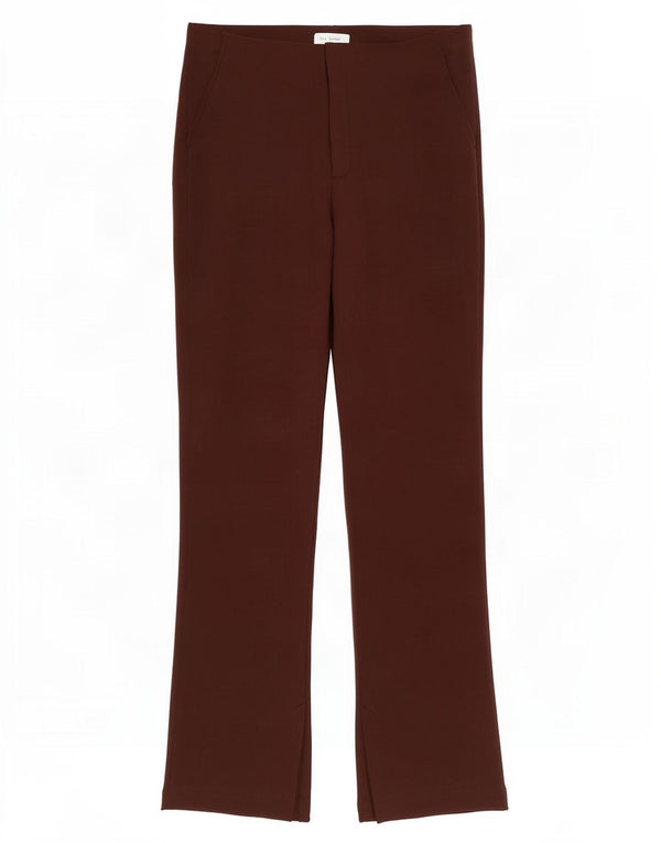 Zara Damen Bootcut-Freizeithose mit hoher Taille, Größe L, W30, L32, braune Viskose