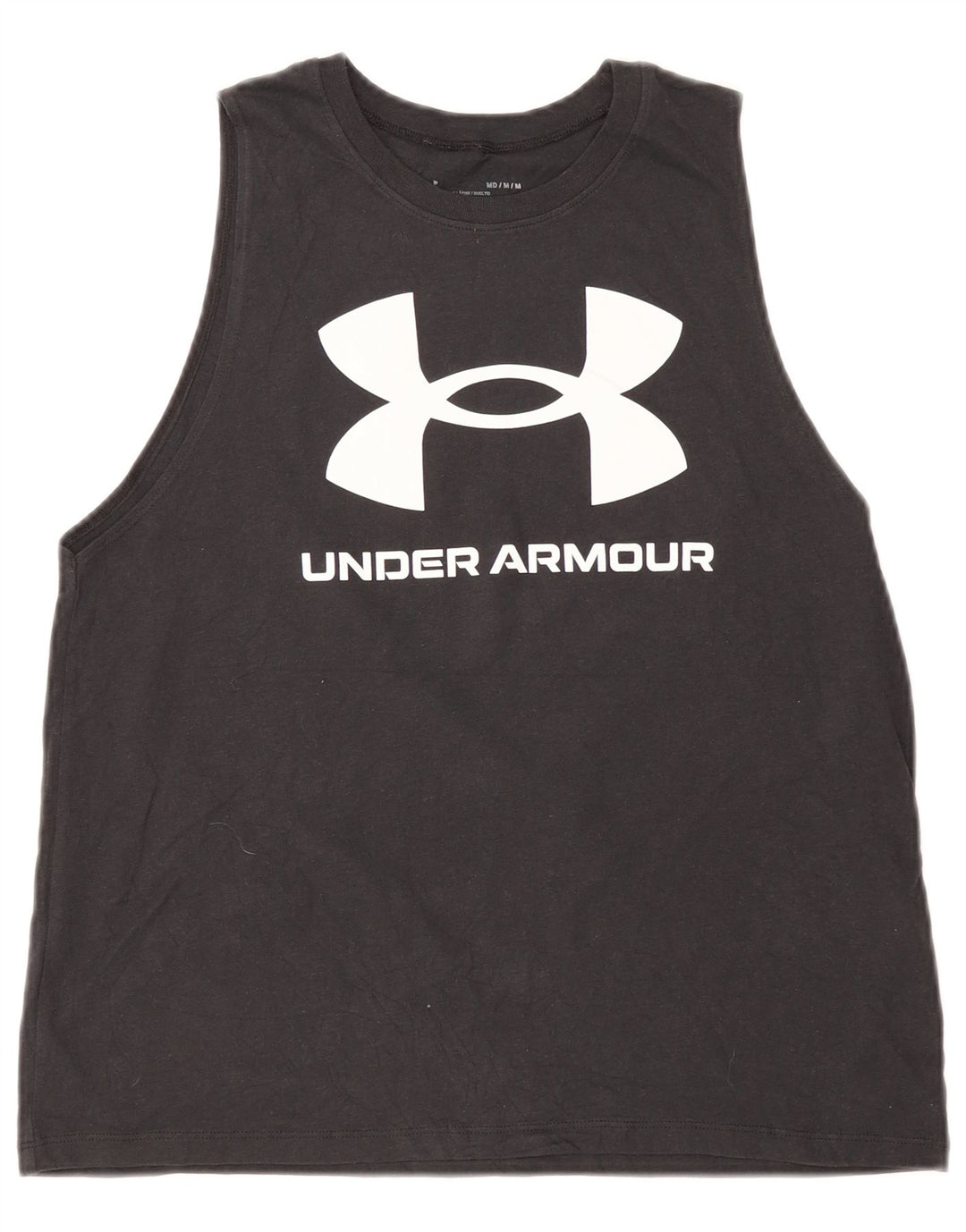 Under Armour Damen Graphic Vest Top UK 12 Mittelschwarze Baumwolle