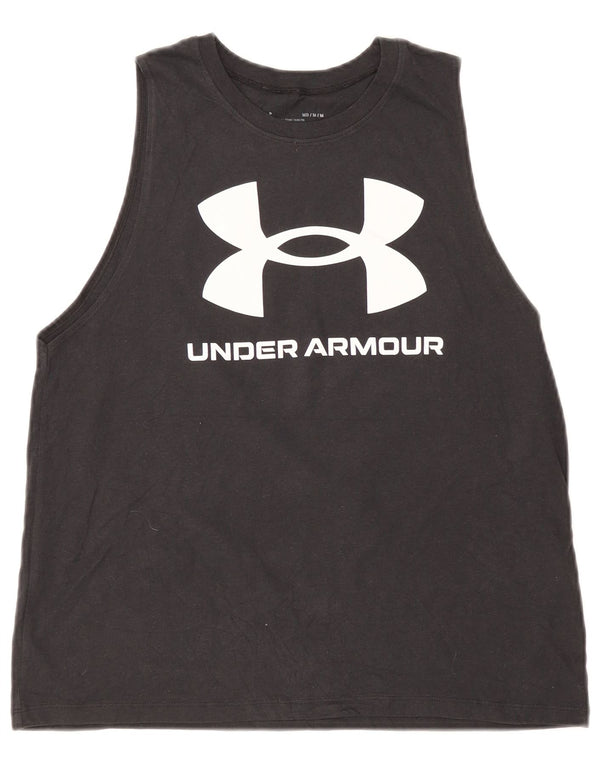 Under Armour Damen Graphic Vest Top UK 12 Mittelschwarze Baumwolle