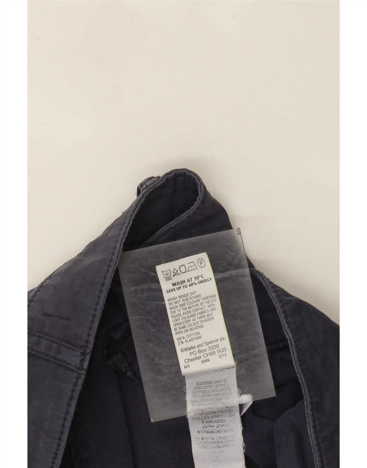 Marks & Spencer Damen-Hose, kurz geschnitten, UK 12, M, W32, L24, Marineblau