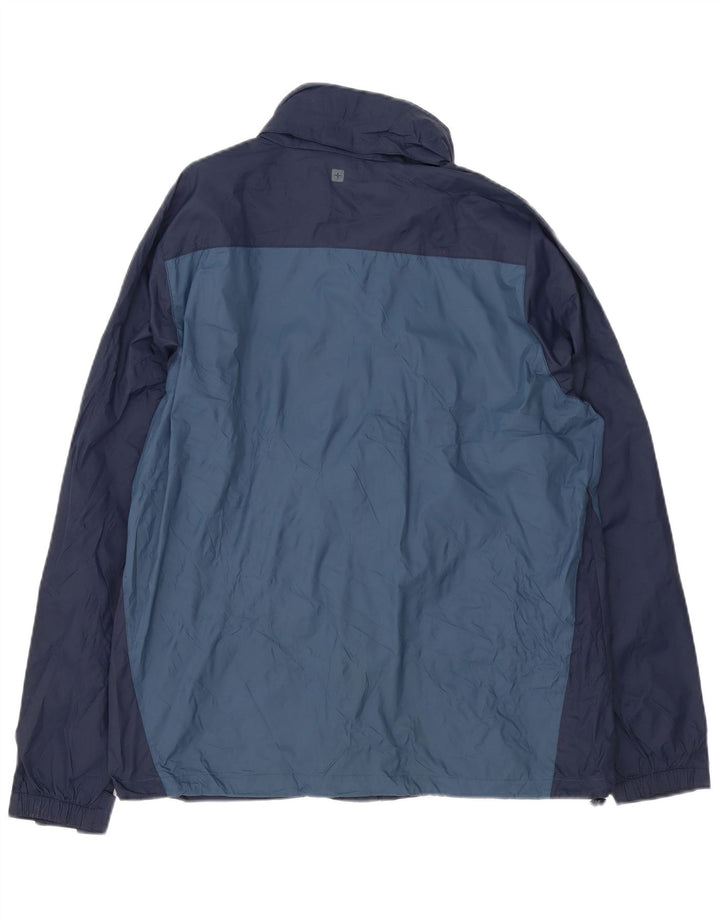 MOUNTAIN WAREHOUSE Herren-Regenjacke UK 40 Large Marineblau Farbblock