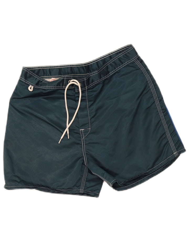 Sundek Herren-Badeshorts, klein, marineblau, gestreift, Nylon