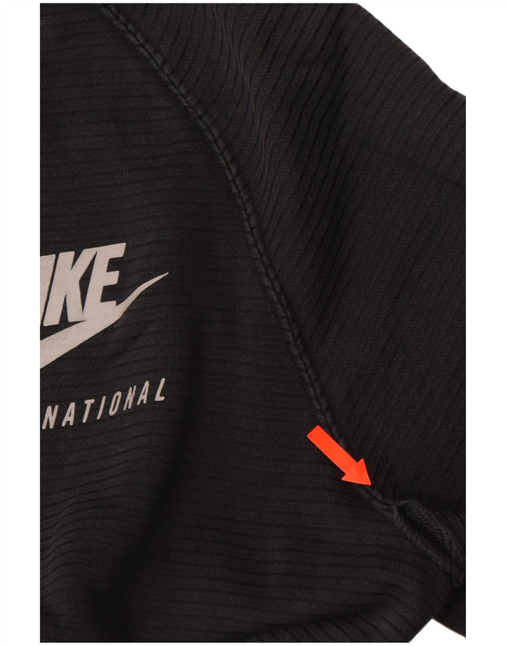 NIKE Herren-Sweatshirt, Pullover, groß, schwarz gestreift, Baumwolle